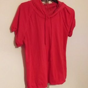 Hooded Short Sleeve Lace Top